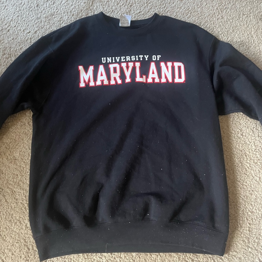 Champion Black Crewneck Sweater University of Maryland